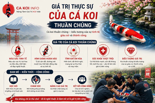 Giá trị thực sự của cá Koi thuần chủng
