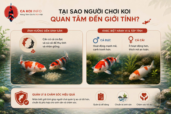Tại sao người chơi Koi lại quan tâm đến giới tính cá koi?
