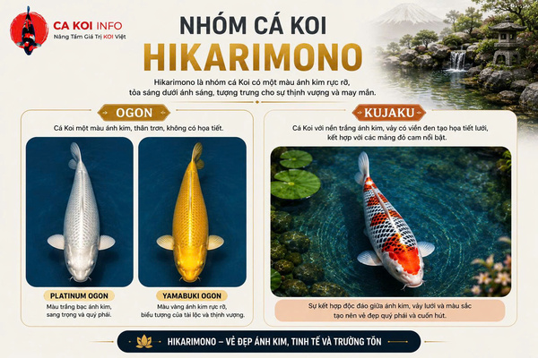 Nhóm cá Koi Hikarimono