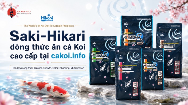 Saki-Hikari dòng thức ăn cá Koi cao cấp tại cakoi.info Saki-Hikari dòng thức ăn cá Koi cao cấp tại cakoi.info