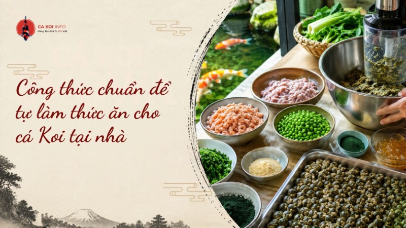 tự làm thức ăn cho cá koi tại nhà