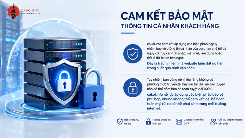 Cam kết bảo mật dữ liệu khách hàng của cakoi.info